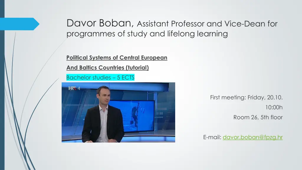 davor boban assistant professor and vice dean