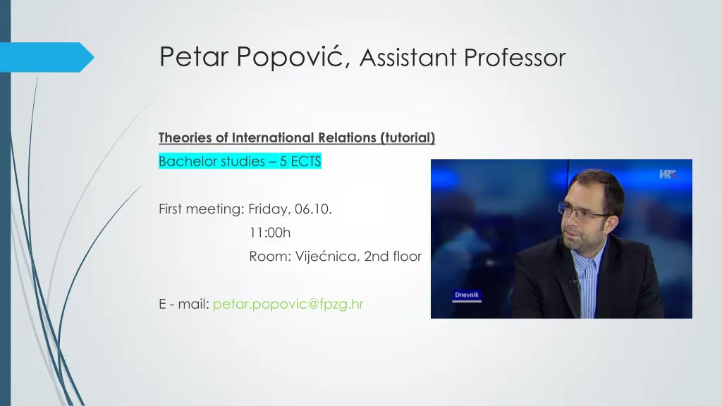 petar popovi assistant professor