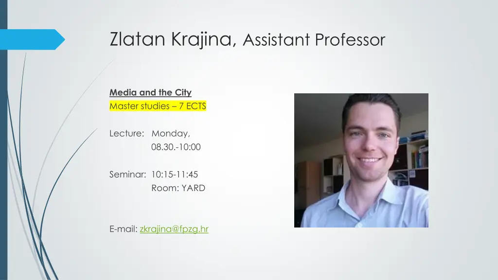 zlatan krajina assistant professor