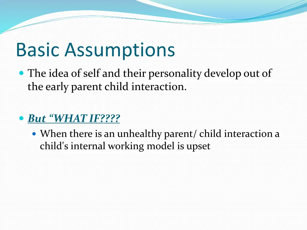 basic assumptions 1
