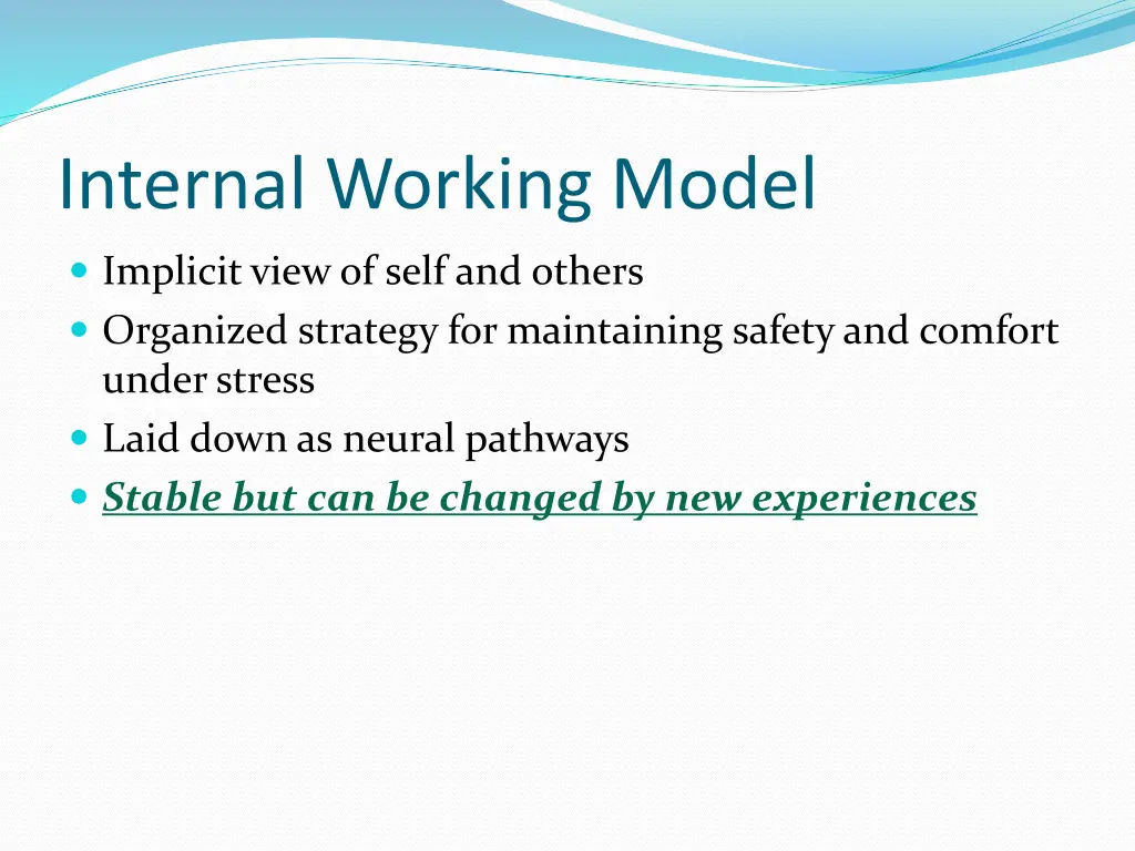 internal working model