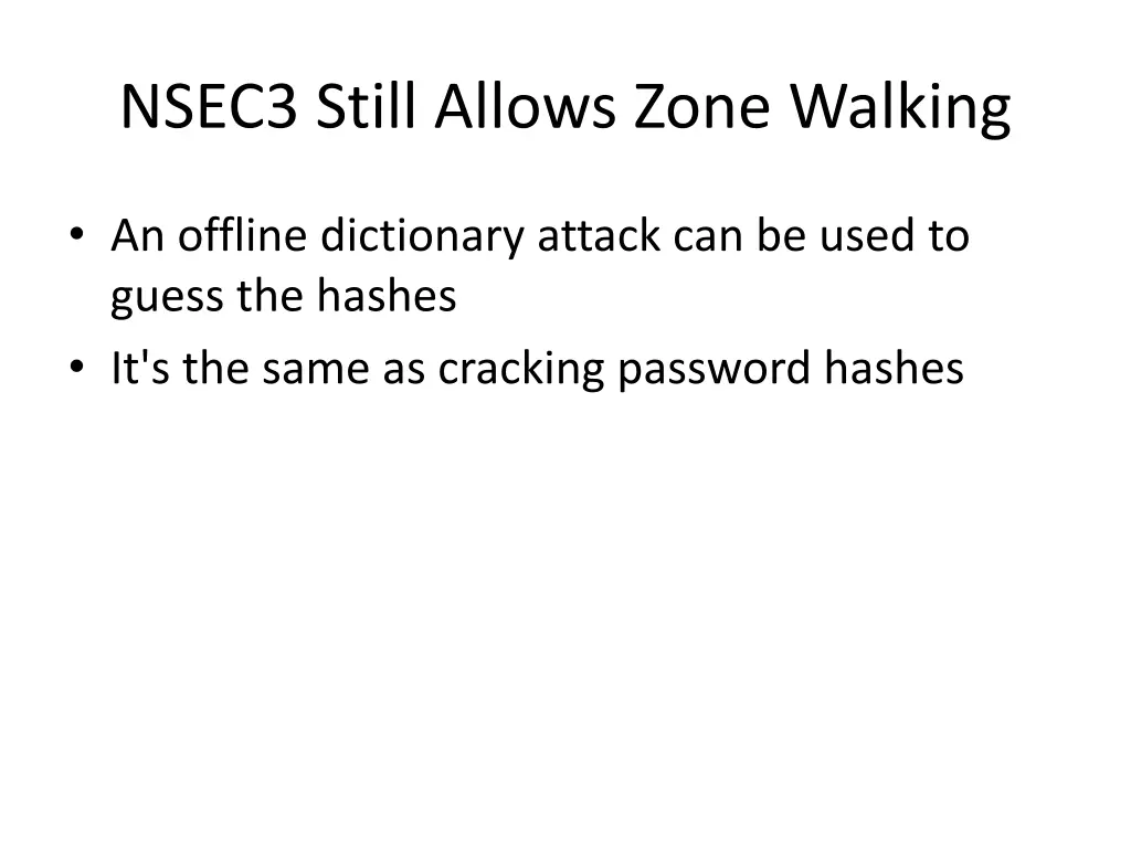 nsec3 still allows zone walking