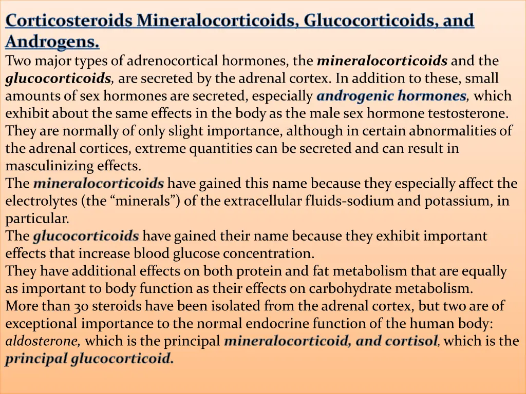 corticosteroids mineralocorticoids