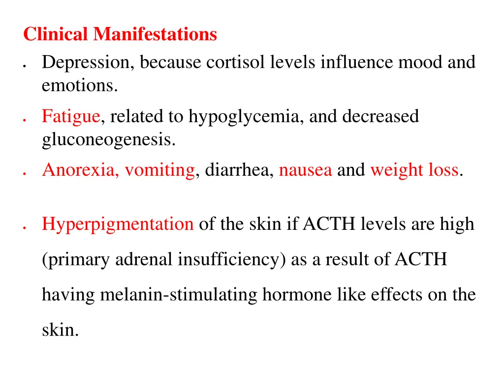 clinical manifestations