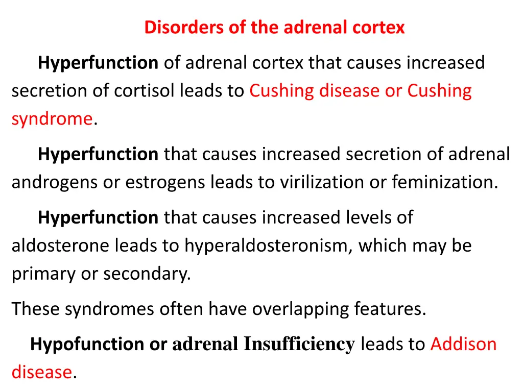 disorders of the adrenal cortex