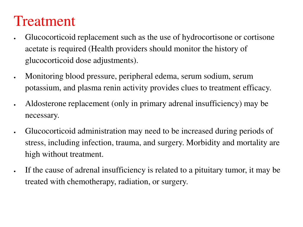 treatment glucocorticoid replacement such