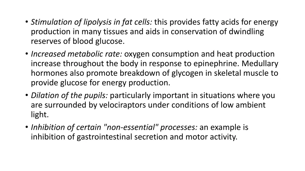 stimulation of lipolysis in fat cells this