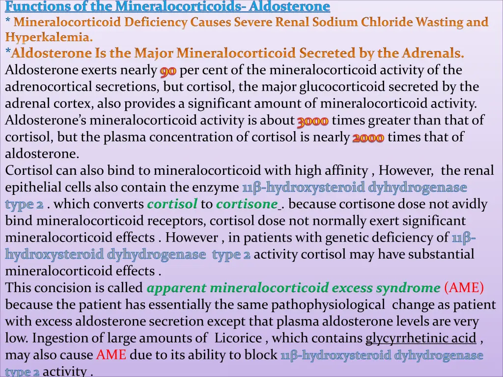 functions of the mineralocorticoids aldosterone