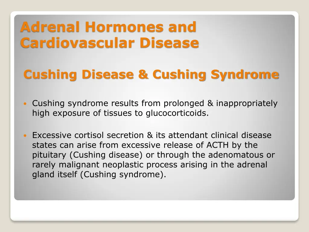 adrenal hormones and cardiovascular disease