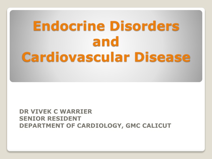 endocrine disorders and cardiovascular disease