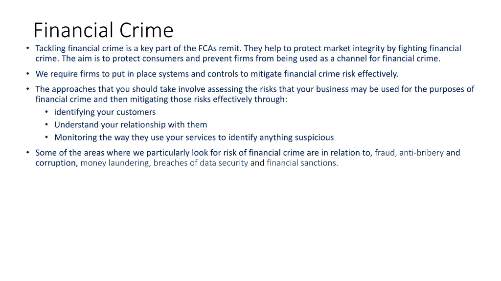 financial crime tackling financial crime