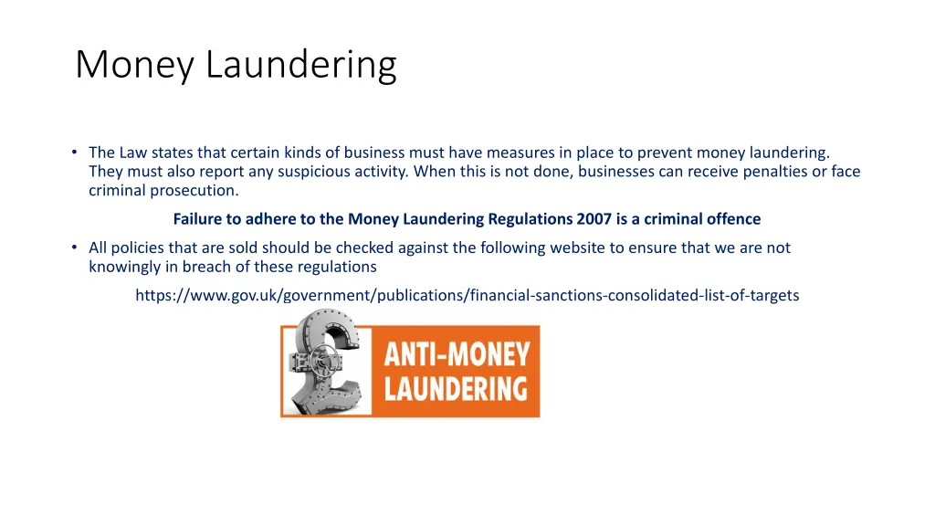 money laundering