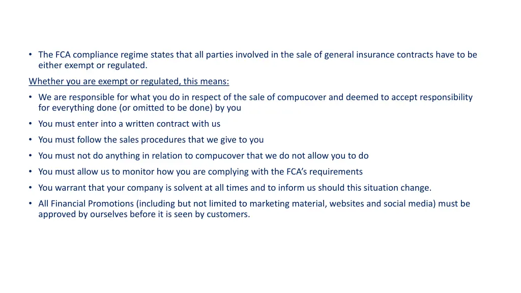 the fca compliance regime states that all parties