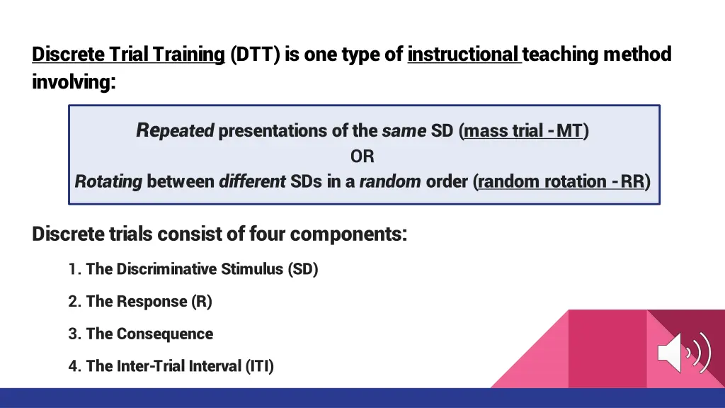discrete trial training dtt is one type