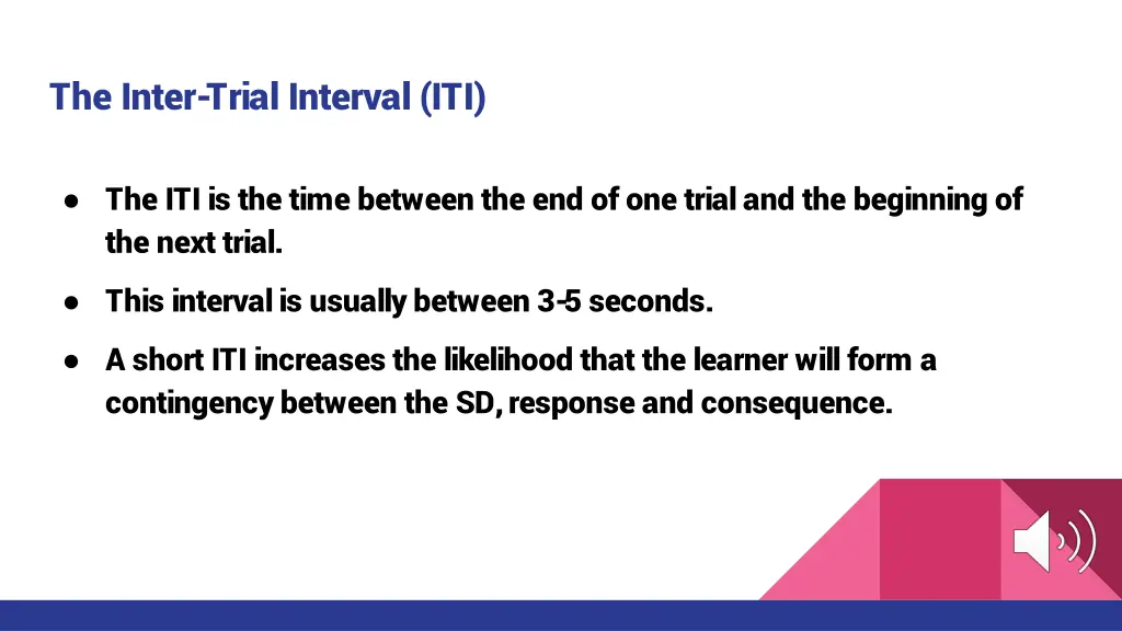 the inter trial interval iti