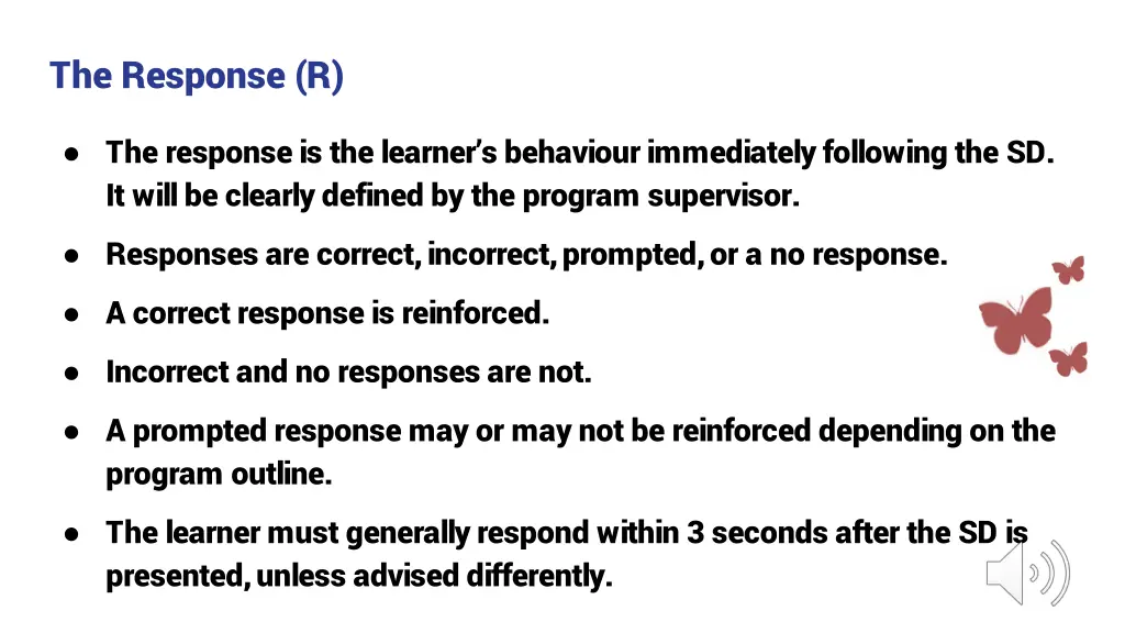the response r