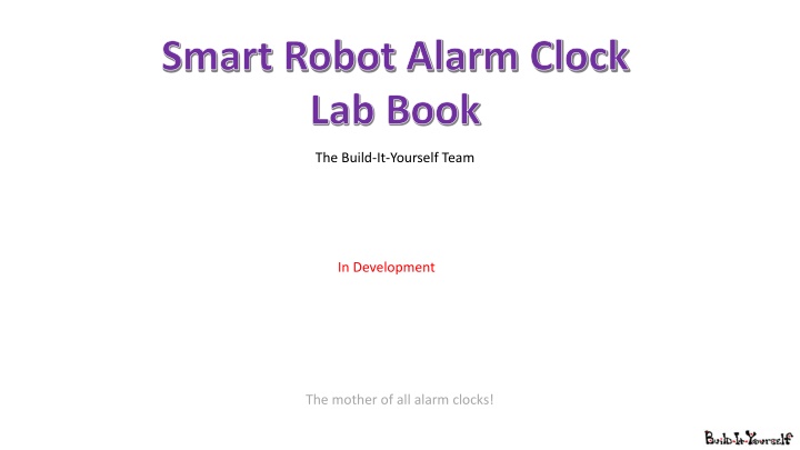 smart robot alarm clock lab book