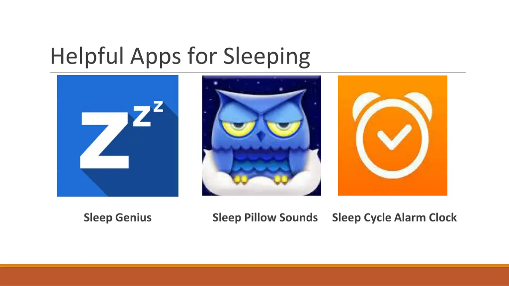 helpful apps for sleeping
