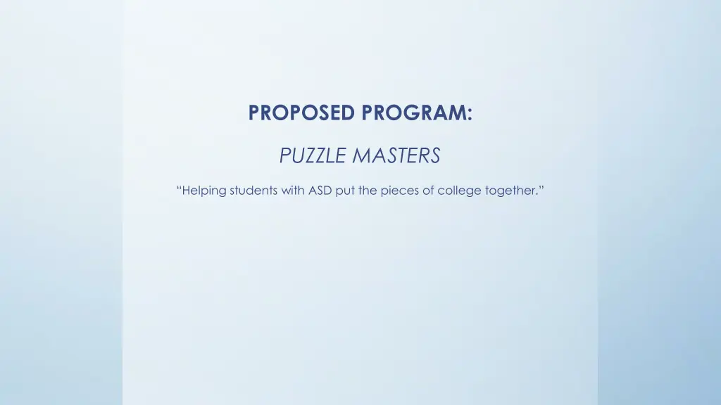 proposed program