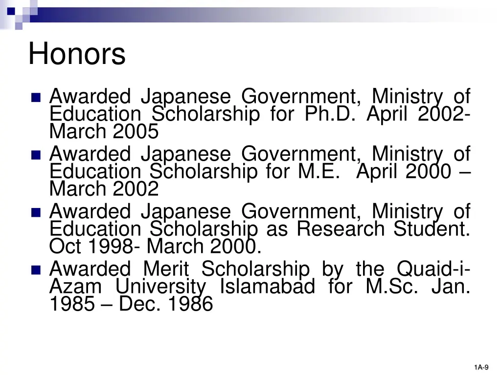 honors 1
