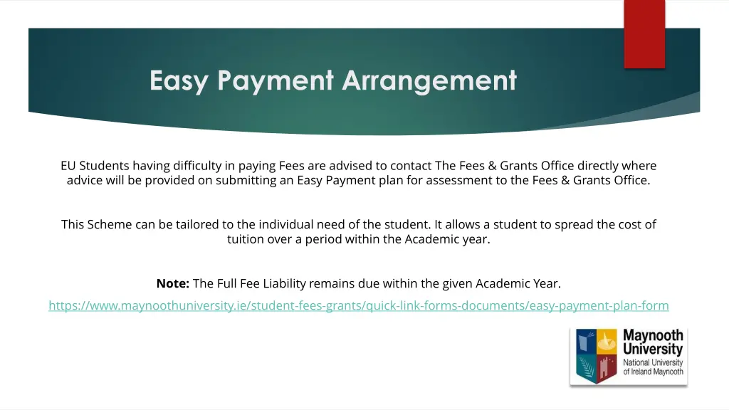 easy payment arrangement