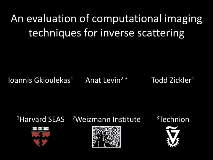 an evaluation of computational imaging techniques