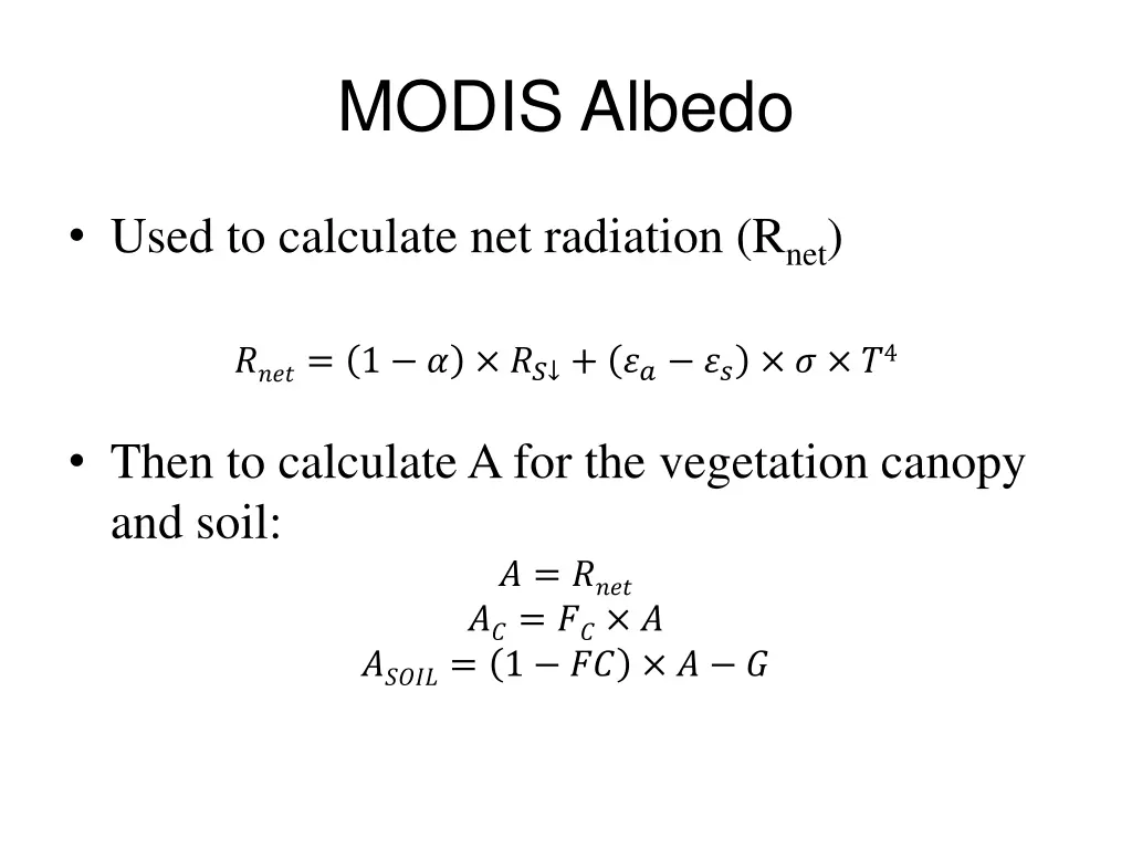modis albedo