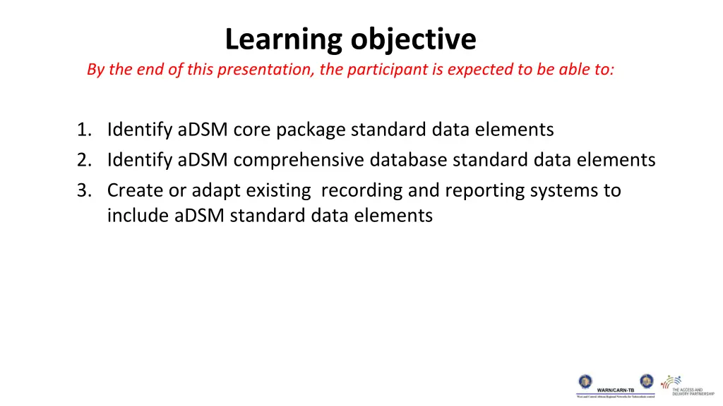 learning objective
