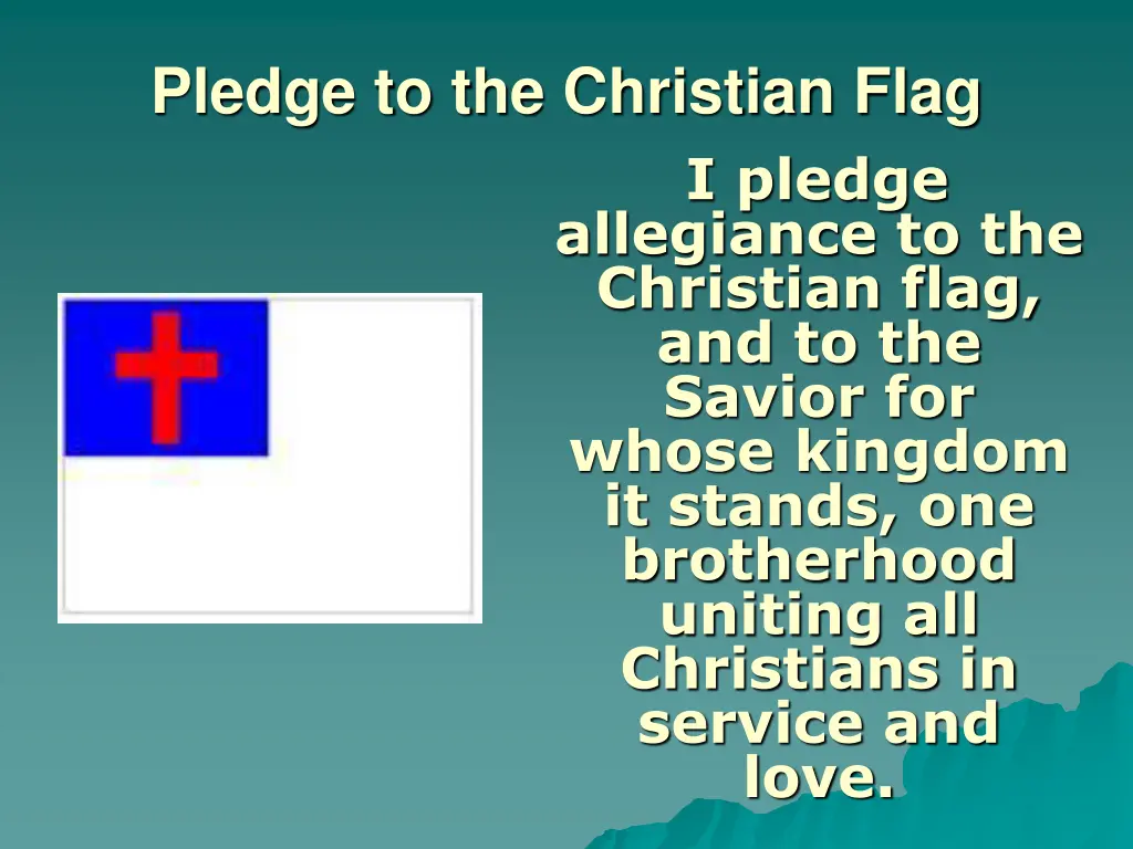 pledge to the christian flag