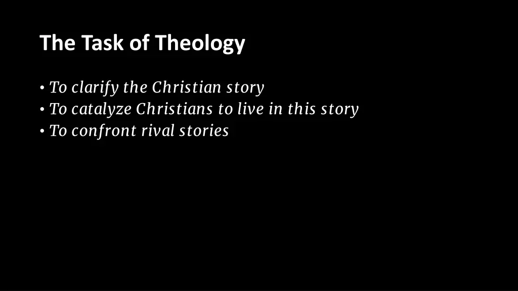 the task of theology
