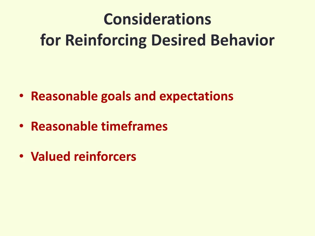 considerations