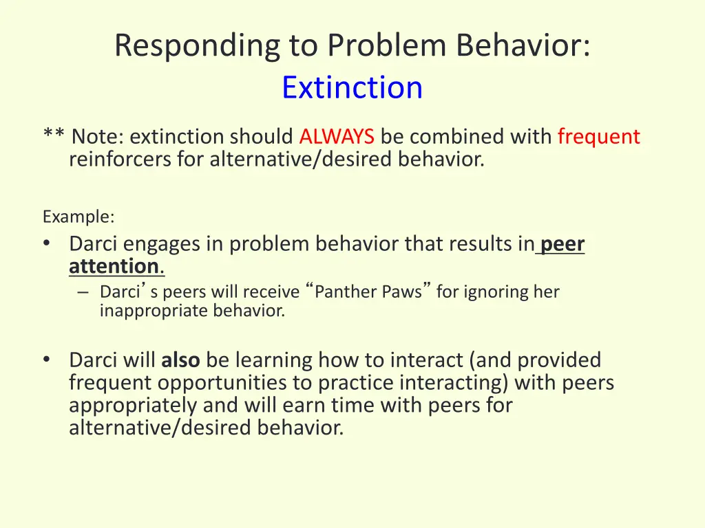 responding to problem behavior extinction 1