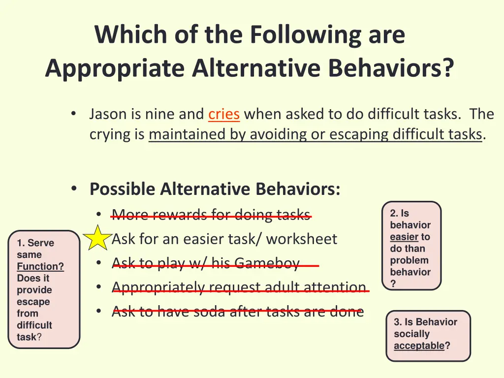 which of the following are appropriate 1