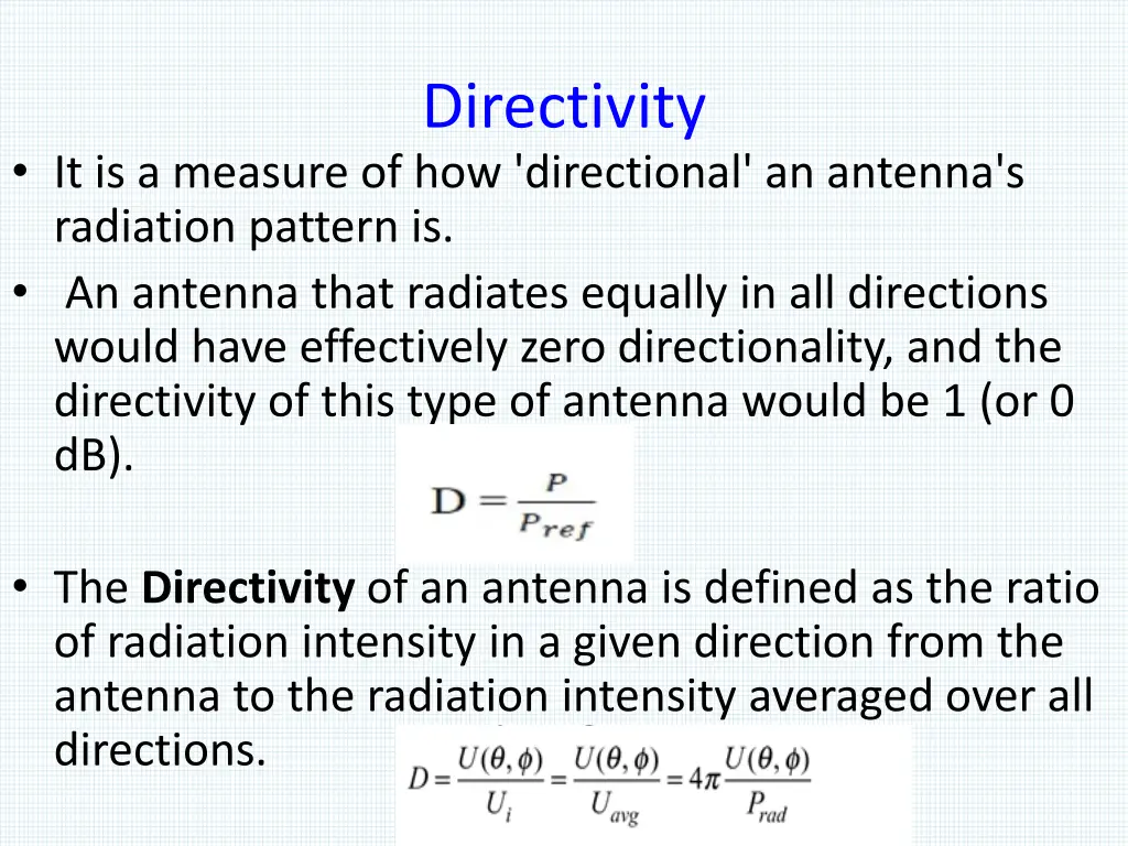 directivity