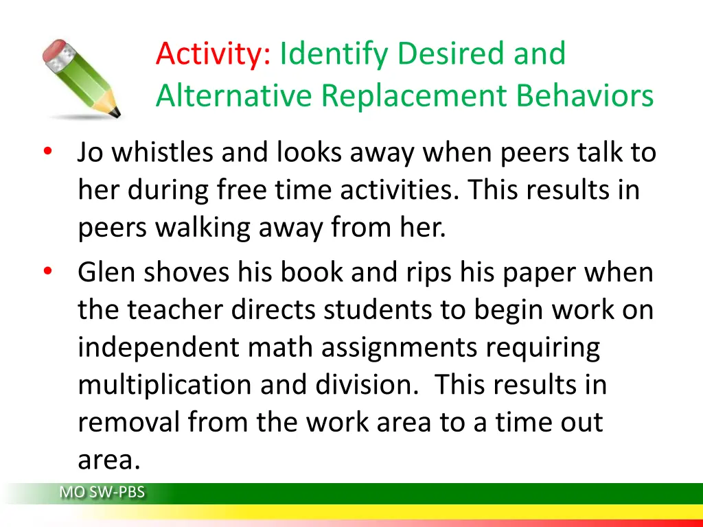 activity identify desired and alternative 2