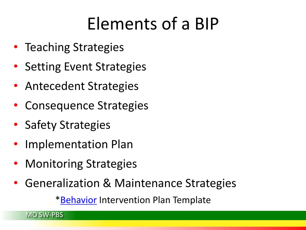 elements of a bip
