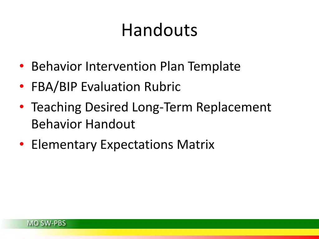 handouts