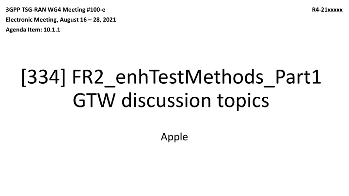 3gpp tsg ran wg4 meeting 100 e