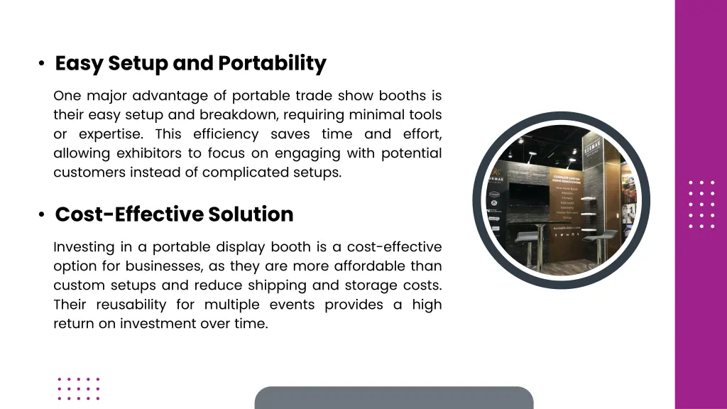 easy setup and portability