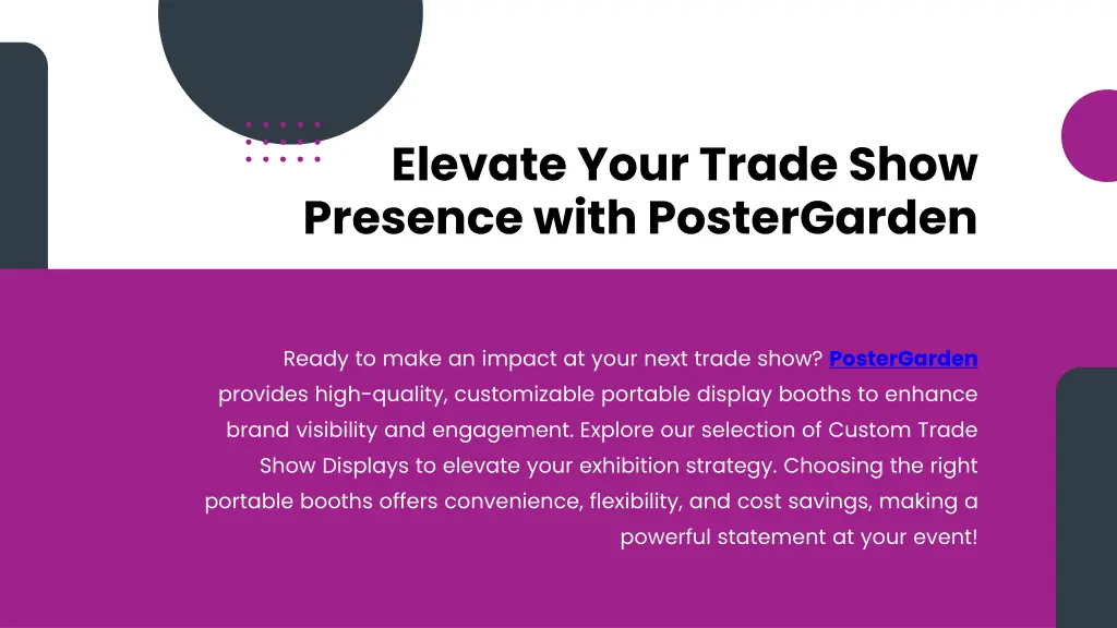 elevate your trade show presence with postergarden