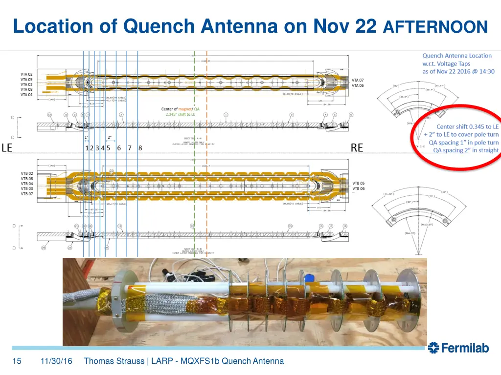 location of quench antenna on nov 22 afternoon