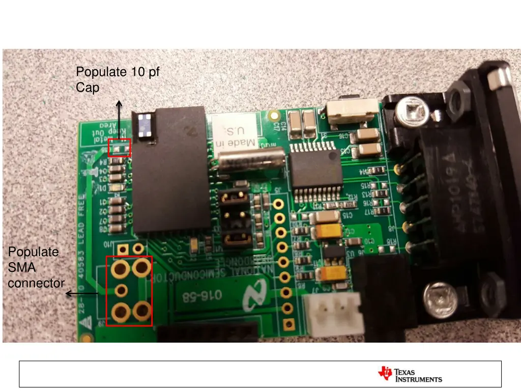 populate 10 pf cap