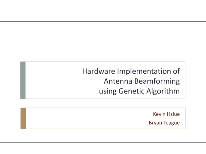 hardware implementation of antenna beamforming
