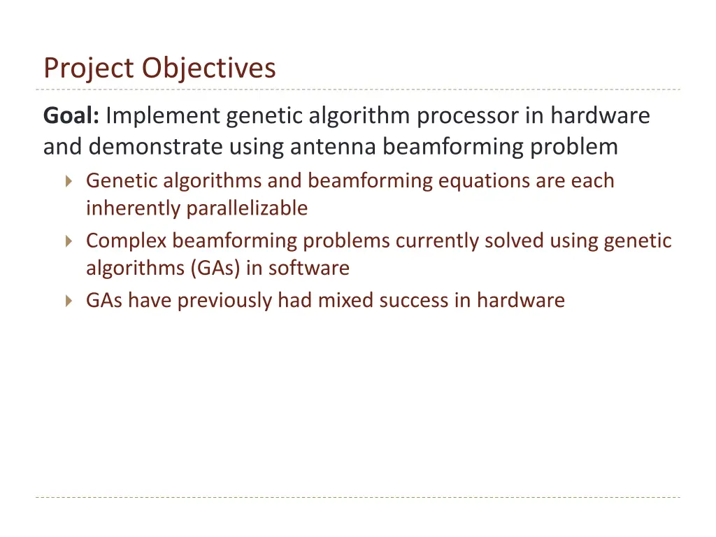 project objectives