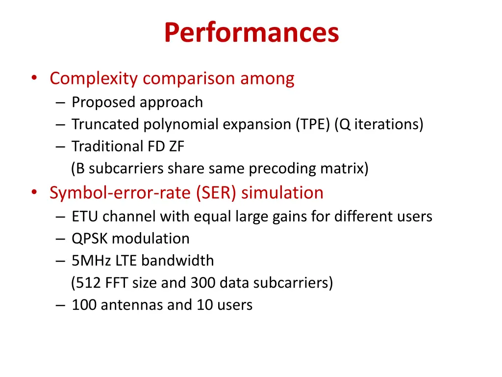 performances