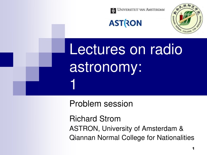 lectures on radio astronomy 1