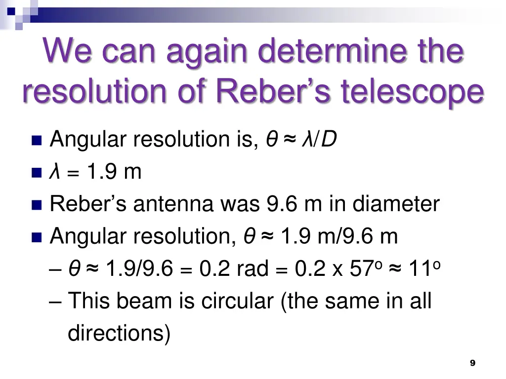 we can again determine the resolution of reber