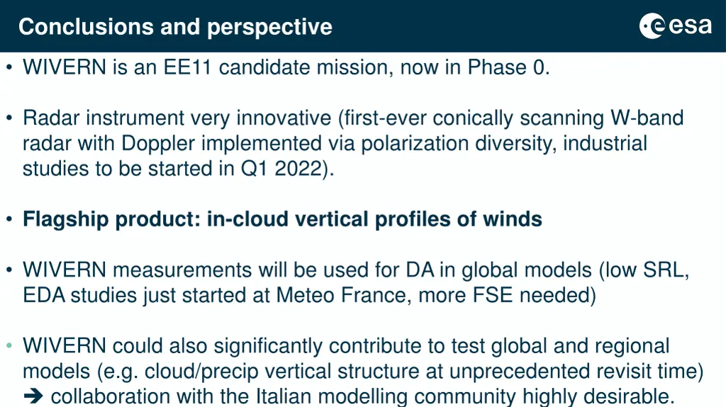 conclusions and perspective