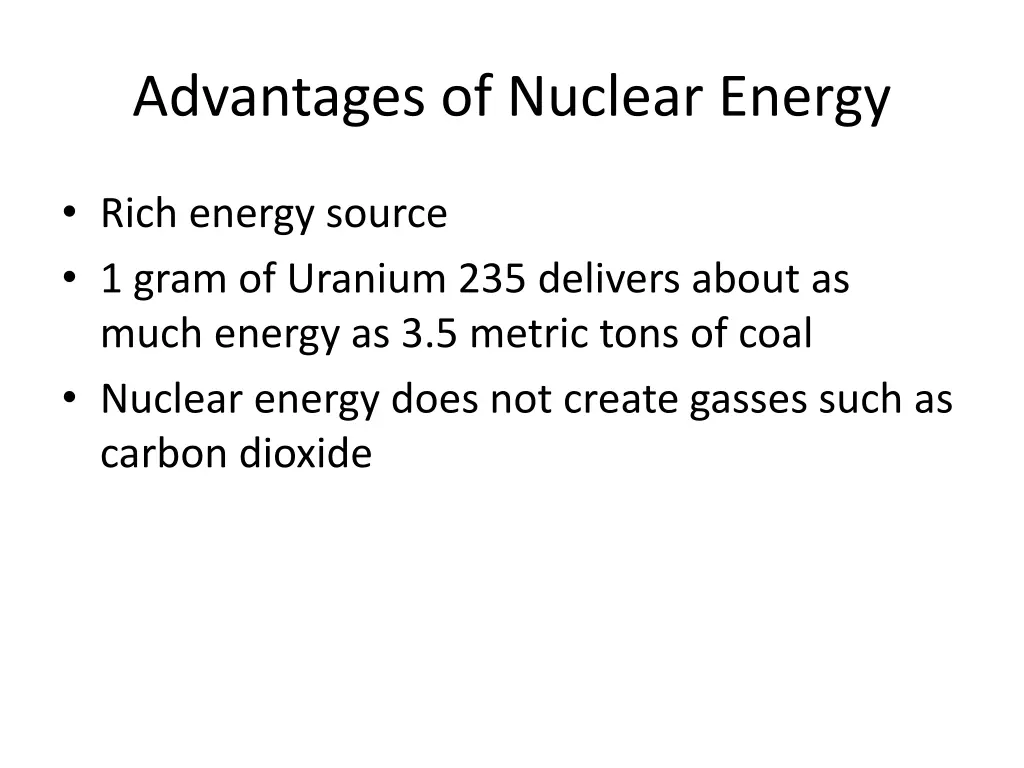 advantages of nuclear energy