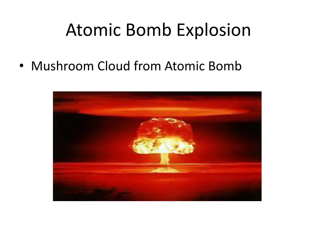 atomic bomb explosion
